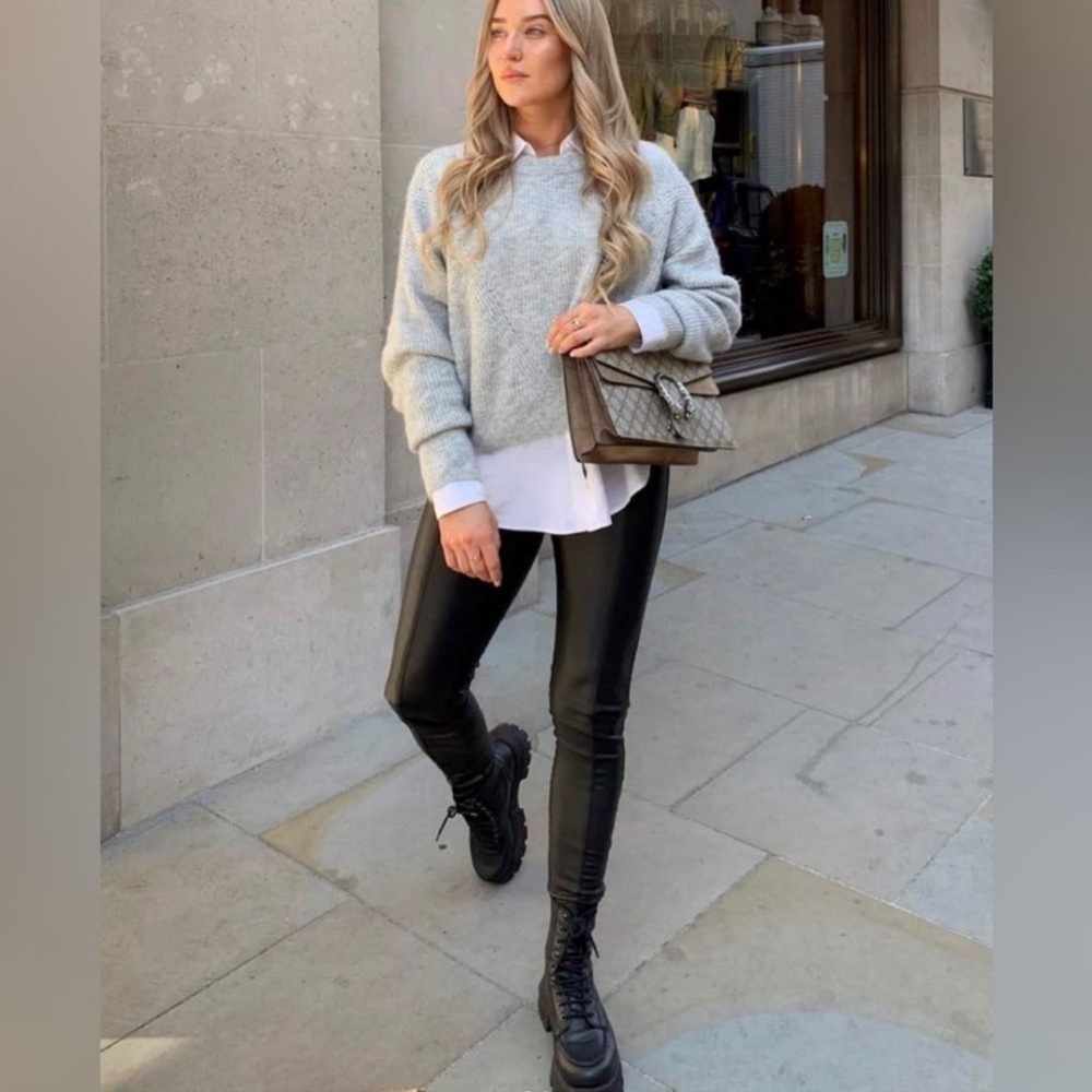 Zara faux leather highwaisted pants